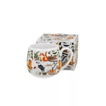 BÖGRE HORDÓ PORCELÁN 430ML 'LAZY CATS'