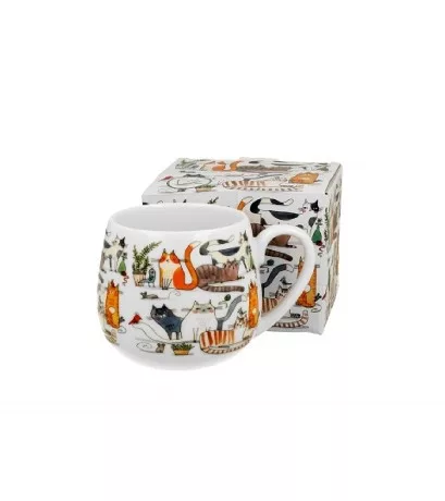 BÖGRE HORDÓ PORCELÁN 430ML 'LAZY CATS'