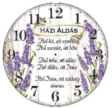 FALI ÓRA LEVENDULÁS "HÁZI ÁLDÁS"