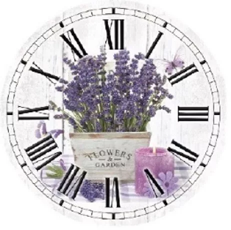 FALI ÓRA LEVENDULÁS 28CM