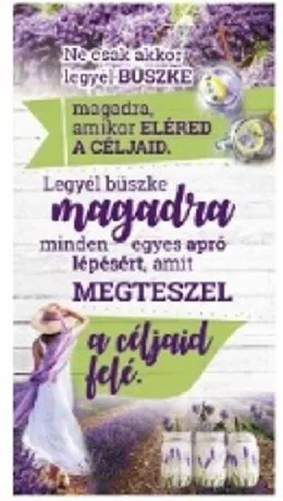 FALI TÁBLA LEVENDULÁS 26X48CM "LEGYÉL BÜSZKE"