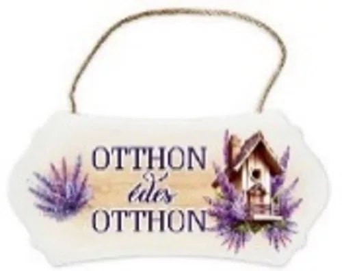 TÁBLA FA LEVENDULÁS 24X11,5CM "OTTHON ÉDES OTTHON"