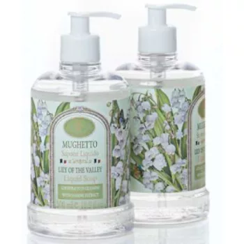 FOLYÉKONY SZAPPAN GYÖNGYVIRÁG  500 ML M:18CM ÁTM:8CM