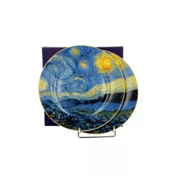   KÁVÉSKÉSZLET 2 SZEMÉLYES CSÉSZE+ALJ 110ML V.V.GOGH CSILLAGOS ÉJ