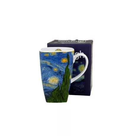 BÖGRE SZÖGLETES PORCELÁN 650ML V.V.GOGH CSILLAGOS ÉJ