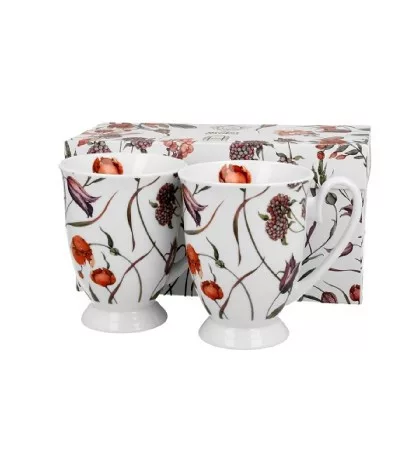 BÖGRE SZETT PORCELÁN 2DB-OS 340ML VIRÁG - MEADOW