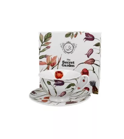 CSÉSZE+ALJ PORCELÁN 250ML VIRÁG - MEADOW