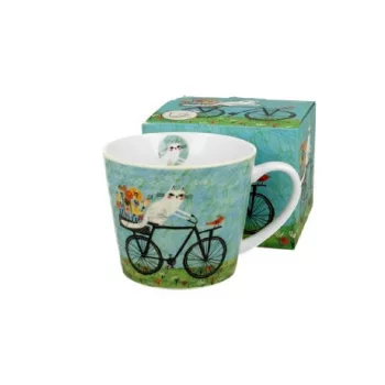 BÖGRE PORCELÁN 600ML MACSKÁS - BICIKLI