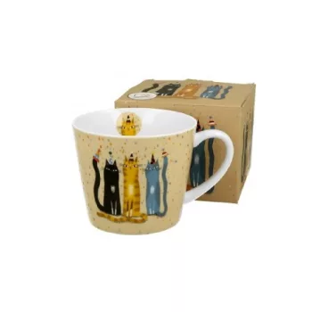 BÖGRE PORCELÁN 600ML MACSKÁS - PARTY