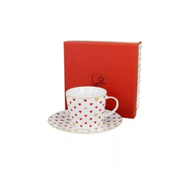 CSÉSZE+ALJ PORCELÁN 250ML SZÍV APRÓ