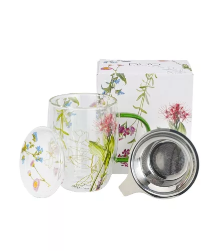 BÖGRE ÜVEG DUPLAFALÚ FÉM SZŰRŐVEL COLORS OF NATURE 350ML