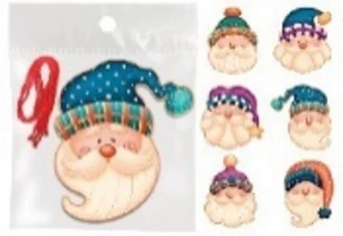 KARÁCSONYI FADÍSZ KÉSZLET - 6 DB - 9 CM