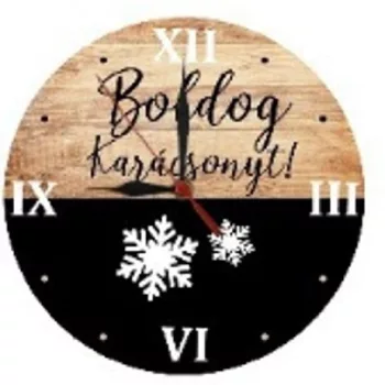 FALIÓRA-KARÁCSONYI DEKORÁCIÓ - BOLDOG KARACSONYT! 28CM