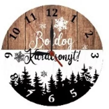 FALIÓRA-KARÁCSONYI DEKORÁCIÓ - BOLDOG KARACSONYT! 28CM