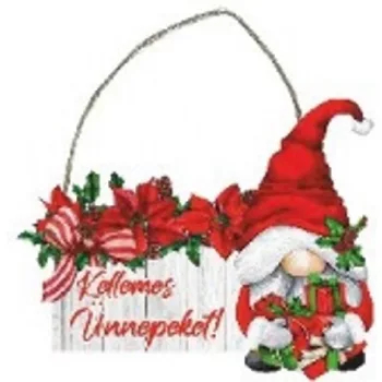 FÜGGŐ DEKORÁCIÓ - KELLEMES UNNEPEKET - 21,5X17CM