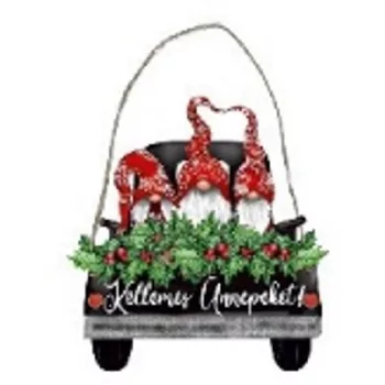 FÜGGŐ DEKORÁCIÓ - KELLEMES UNNEPEKET - 21X23CM