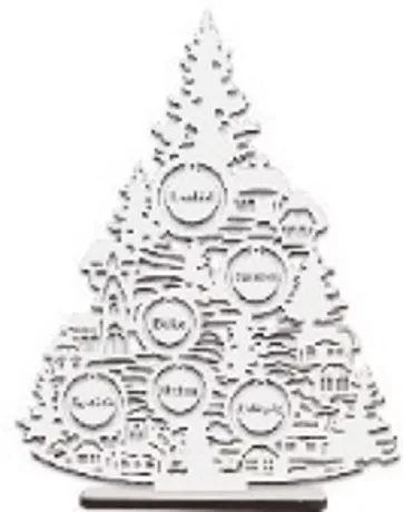 KARÁCSONYI DÍSZ - 22,5X29X5CM - BOLDOG KARACSONYT