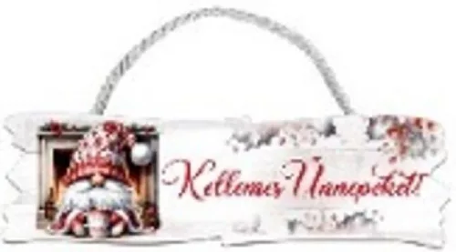 TÁBLA FA - 35X10CM - KELLEMES UNNEPEKET