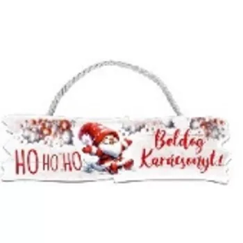 TÁBLA FA - 35X10CM - BOLDOG KARACSONYT