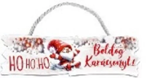 TÁBLA FA - 35X10CM - BOLDOG KARACSONYT