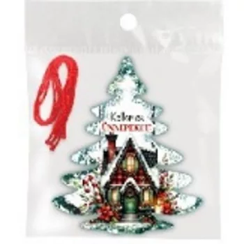 FA KARÁCSONYFA DÍSZ - 3DB - 9X11CM - KELLEMES UNNEPEKET