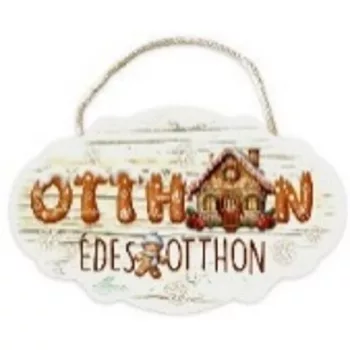 TÁBLA AKASZTHATÓ FA - 24X15CM - OTTHON EDES OTTHON