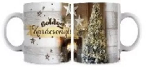 DÍSZÍTETT BÖGRE - BOLDOG KARACSONYT 350ML