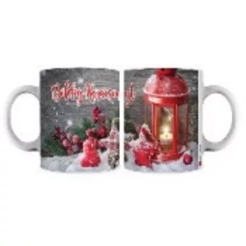 DÍSZÍTETT BÖGRE - BOLDOG KARACSONYT 350ML