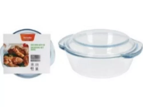 HŐÁLLÓ SÜTŐTÁL FEDŐVEL ÜVEG 1,5L 23,5X21,10CM