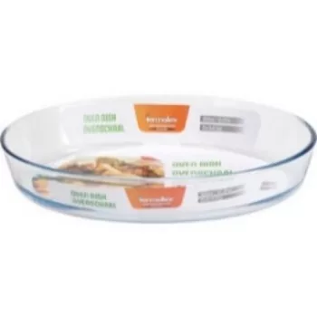 HŐÁLLÓ SÜTŐTÁL OVÁLIS ÜVEG 3L 35X24X6CM