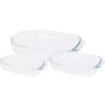 HŐÁLLÓ SÜTŐTÁL SZETT SZÖGLETES ÜVEG 2L/2,7L/3,8L