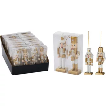 FÜGGŐ DÍSZ DIÓTÖRŐ POLIREZIN 4,5X3,5X12CM 2DB-OS