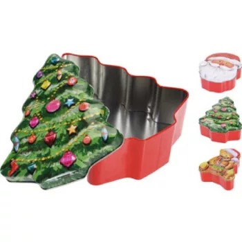 TÁROLÓ DOBOZ FÉM KARÁCSONYI 1,7L 3F.