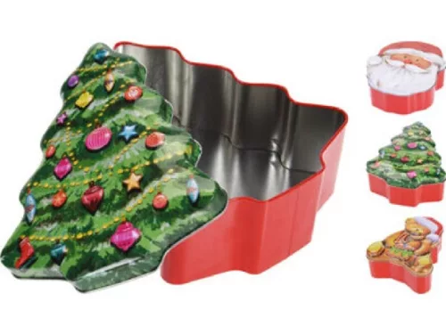 TÁROLÓ DOBOZ FÉM KARÁCSONYI 1,7L 3F.