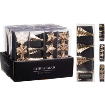   4 SZALVÉTAGYŰRŰ KÉSZLET, 3 VÁLOGATOTT MINTÁVAL: CSILLAG, FA ÉS HÓPEHELY, MINDEN