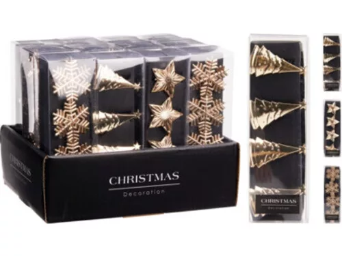 4 SZALVÉTAGYŰRŰ KÉSZLET, 3 VÁLOGATOTT MINTÁVAL: CSILLAG, FA ÉS HÓPEHELY, MINDEN