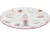 PORCELÁN TÁNYÉR, 268X26MM, 750 GRAMM. DIÓTÖRŐ MINTÁVAL
