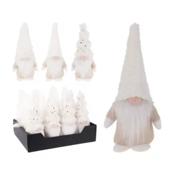   TÖRPE MAGAS KALAPPAL ÉS HABSZÍNŰ TESTTEL, KRÉM SZÍNŰ, 8X8X22CM, 25 GRAMM, POLIÉS