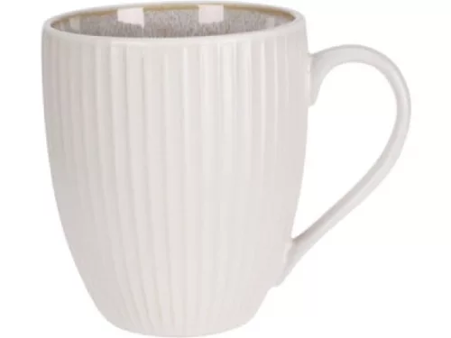 BÖGRE FEHÉR CSÍKOS STONEWARE 400ML