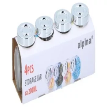 TÁROLÓÜVEG TETŐVEL 200ML 4DB 8X6CM ALPINA
