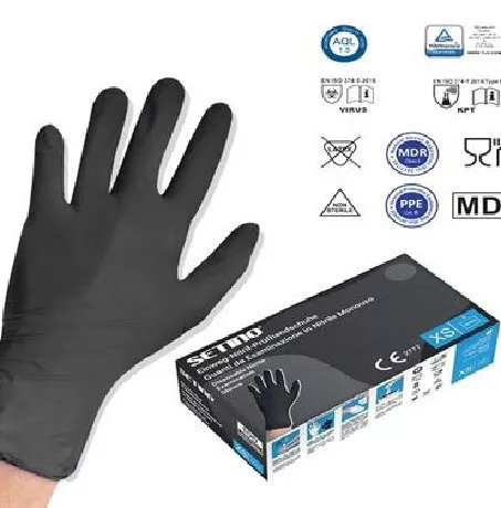 EGYSZER HASZNÁLATOS NITRIL KESZTYŰ(LATEX-ÉS PÚDERMENTES) 100DB/DB MÉRET: S 3.5G