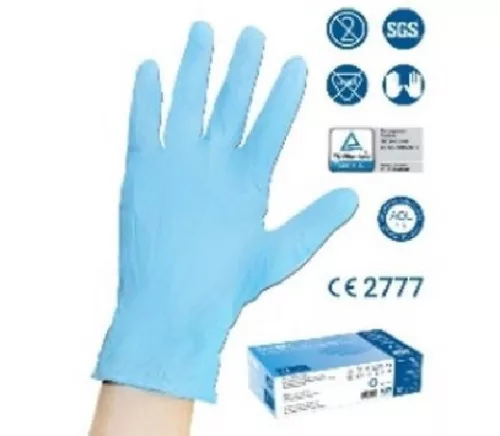 EGYSZER HASZNÁLATOS NITRIL KESZTYŰ(LATEX-ÉS PÚDERMENTES) 100DB/DB MÉRET: XS 3.5G