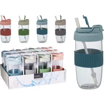 UTAZÓPOHÁR ÜVEG 500ML TÖBBFÉLE