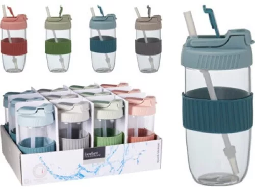UTAZÓPOHÁR ÜVEG 500ML TÖBBFÉLE