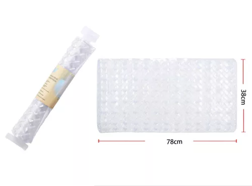 SZŐNYEG PVC CSÚSZÁSGÁTLÓS 38X78CM, FEHÉR