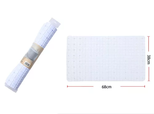 SZŐNYEG PVC CSÚSZÁSGÁTLÓS 38X68CM, FEHÉR