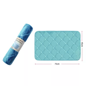 SZŐNYEG FÜRDŐSZOBAI GYAPJÚ 75X45CM KÉK