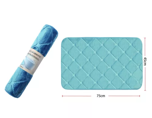 SZŐNYEG FÜRDŐSZOBAI GYAPJÚ 75X45CM KÉK