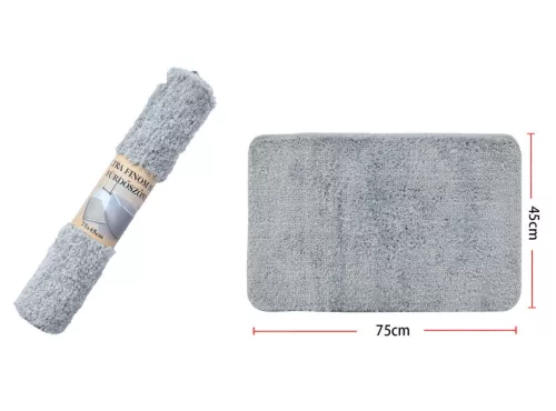 SZŐNYEG FÜRDŐSZOBAI 75X45CM SZÜRKE