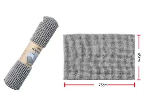 SZŐNYEG FÜRDŐSZOBAI 75X45CM SZÜRKE